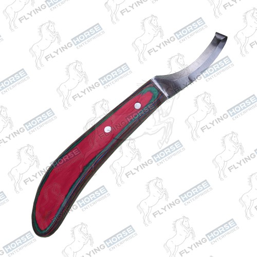 Double Edge Hoof Knife With Colored Handle